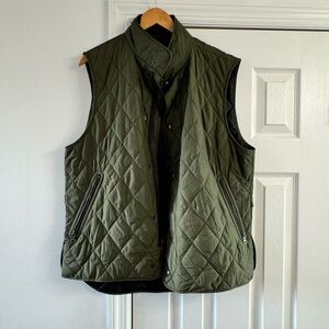 Banana Republic Green Quilted Vest Sz XL